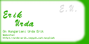 erik urda business card